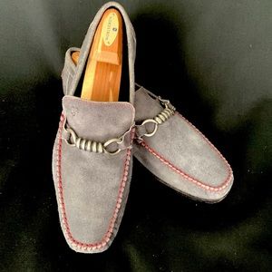 DONALD PLINER Wire Wrap Suede Loafers